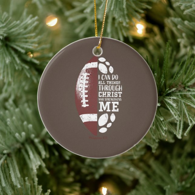 Ornamento De Cerâmica Presentes Cristãos de Futebol Presos Adolescentes  (Árvore)