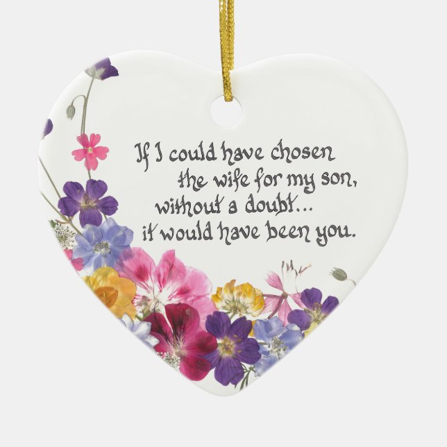 Ornamento De Cerâmica Presentes da nora (Frente)