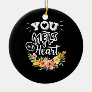 Ornamento De Cerâmica Presentes de Casamento Você Derrete Meu Coraç