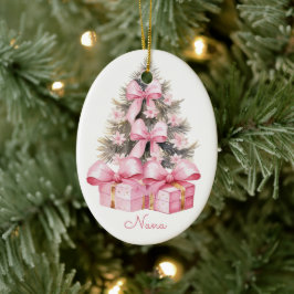 Ornamento De Cerâmica Presentes de Natal Rosa