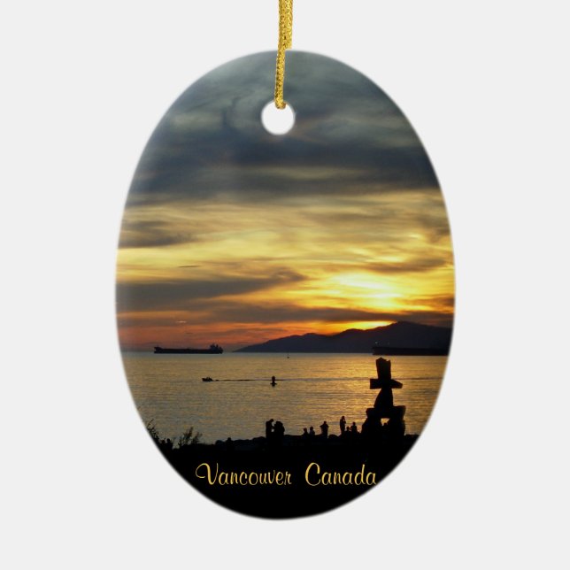 Ornamento De Cerâmica Presentes de Vancouver Canada Ornament Custom Vanc (Frente)