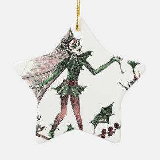 Ornamento De Cerâmica Presentes feericamente de Yuletide para o feriado