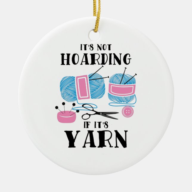 Ornamento De Cerâmica Presentes para tricô de crochê (Frente)