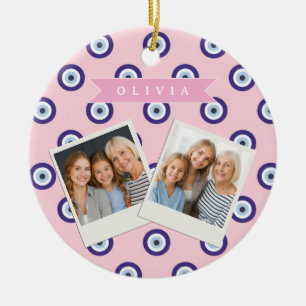 Ornamento De Cerâmica Presentes Personalizados com o Nome e Padrão do Ol