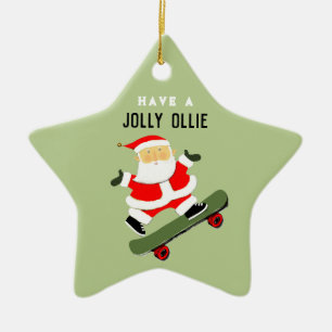 Ornamento De Cerâmica Presentes Personalizados de Férias de Skate