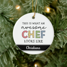 Ornamento De Cerâmica Presentes personalizados incríveis de chef | Melho