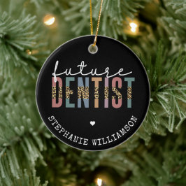Ornamento De Cerâmica Presentes Personalizados para Futuros Dentistas Es