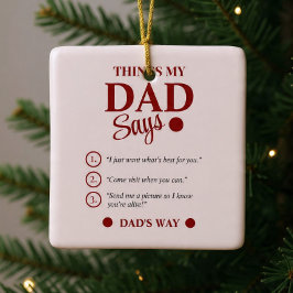 Ornamento De Cerâmica Presentes Personalizados para o Dia do Pai Natal