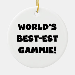 Ornamento De Cerâmica Presentes preto e branco do Melhor-est Gammie do