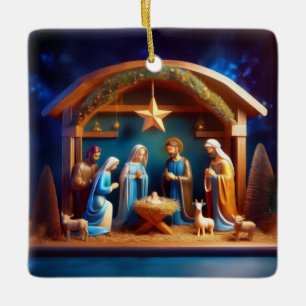 Ornamento De Cerâmica Presépio de Natal
