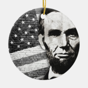 Ornamento De Cerâmica Presidente Abraham Lincoln