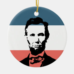 Ornamento De Cerâmica Presidente de Abraham Lincoln 16o