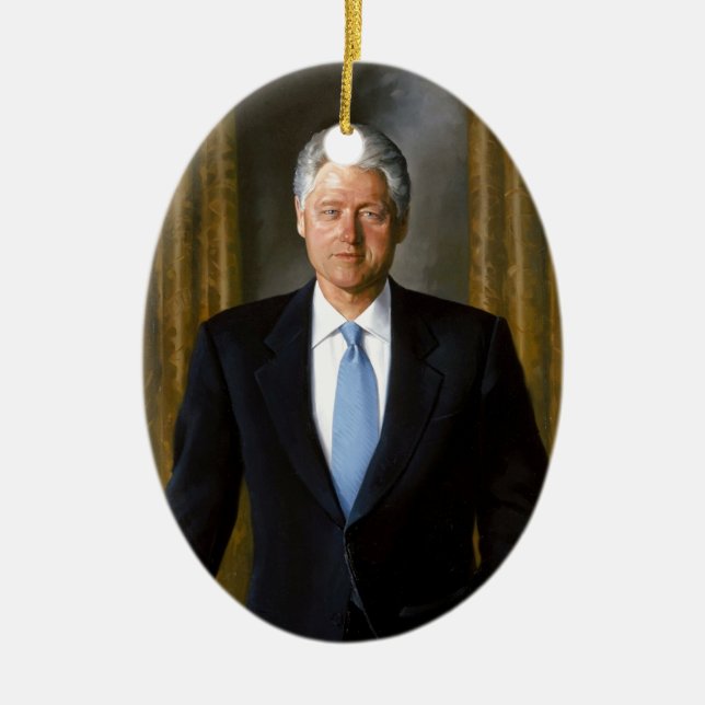 Ornamento De Cerâmica presidente de Bill Clinton EUA (Frente)