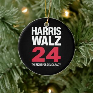 Ornamento De Cerâmica Presidente Eleita Kamala Harris & Tim Walz 2024 