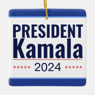 Ornamento De Cerâmica Presidente Kamala 2024 Eleições