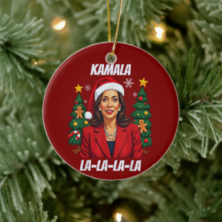 Ornamento De Cerâmica Presidente Kamala Harris Natal