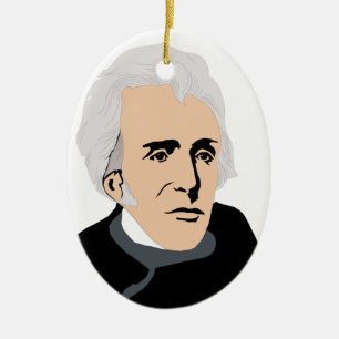Ornamento De Cerâmica Presidentes americanos: Andrew Jackson 1829 - 1837