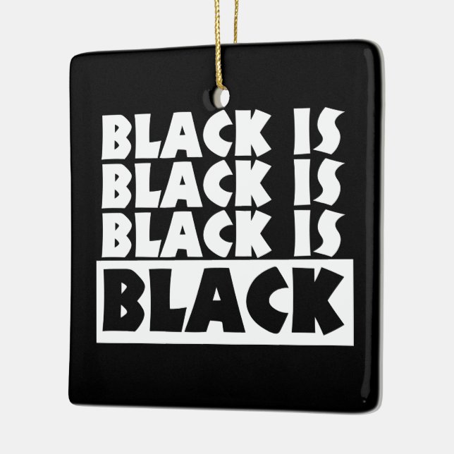 Ornamento De Cerâmica Preto é Preto (Esquerda)