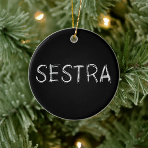 Ornamento De Cerâmica Preto Órfão Helena - Sestra