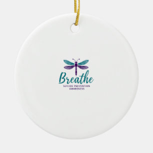 Ornamento De Cerâmica Prevenção ao Suicídio Breathe Dragonfly saúde ment