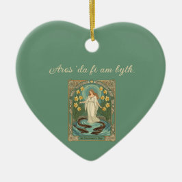 Ornamento De Cerâmica Previsão dos Amores Fortuna Poço de Dwynwen E Sa