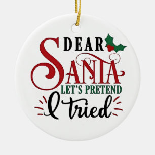 Ornamento De Cerâmica Prezado Vamos de Papais noeis que eu tentei