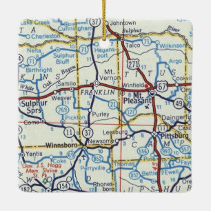 Ornamento De Cerâmica Primavera de Mt Pleasant e Sulfur