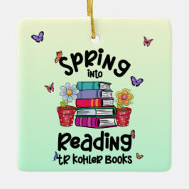 Ornamento De Cerâmica Primavera em Leitura TR Livros Kohler