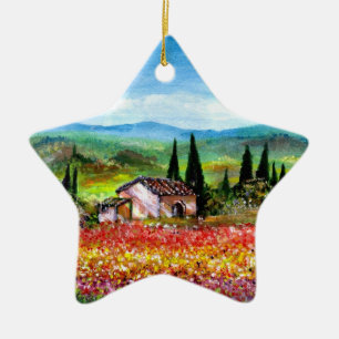 ORNAMENTO DE CERÂMICA PRIMAVERA NA TOSCANA