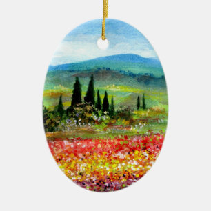 ORNAMENTO DE CERÂMICA PRIMAVERA NA TOSCANA