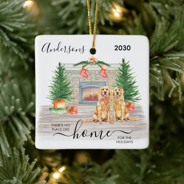 Ornamento De Cerâmica Primeira Casa De Natal Para A Foto De Férias (Árvore)