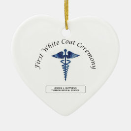 Ornamento De Cerâmica Primeira Cerimônia de Casaco Branca de Enfermagem