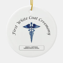 Ornamento De Cerâmica Primeira Cerimônia de Casaco Branca de Enfermagem