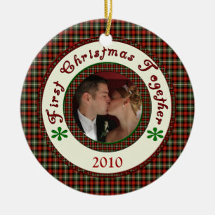 Ornamento De Cerâmica Primeira do Natal data feita sob encomenda da foto