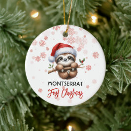 Ornamento De Cerâmica Primeira Ornação de Bebê Bonitinha de Natal
