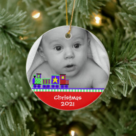 Ornamento De Cerâmica Primeira Ornação de Natal do Bebê