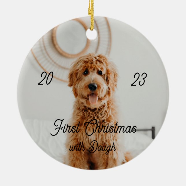 Ornamento De Cerâmica primeiro batedor de natal (Traseira)