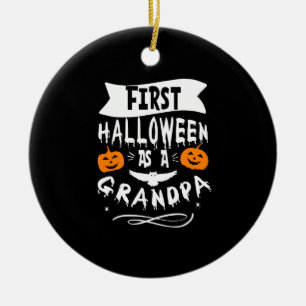 Ornamento De Cerâmica Primeiro Halloween Como Um Avô Presente Divertido