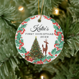 Ornamento De Cerâmica Primeiro Natal