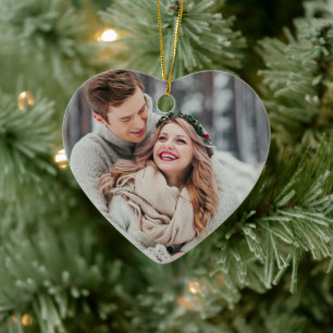 Ornamento De Cerâmica Primeiro Natal como Foto de Casamento do Sr e da S
