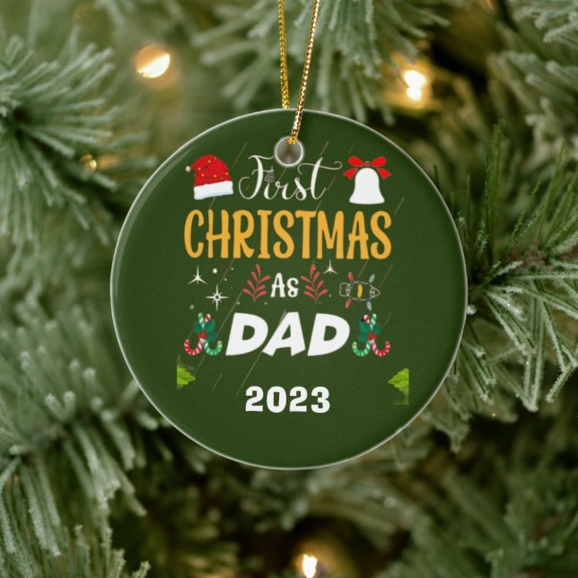 Ornamento De Cerâmica Primeiro Natal como pai (Árvore)