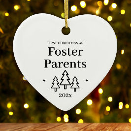Ornamento De Cerâmica Primeiro Natal Como Pais De Foster 2025
