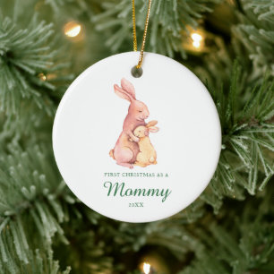 Ornamento De Cerâmica Primeiro Natal Como Um Bebê Mamãe Personalizado