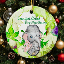 Primeiro Natal da Foto Personalizada do Elefante B
