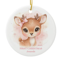 Primeiro Natal da Menina Rosa Rena Foto