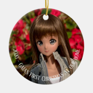Ornamento De Cerâmica Primeiro Natal da Smart Doll Gaia