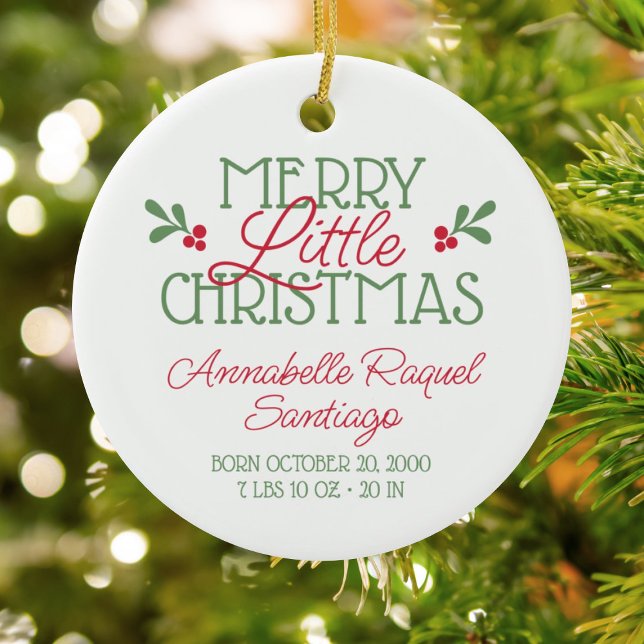 Ornamento De Cerâmica Primeiro Natal do Bebê (Criador carregado)