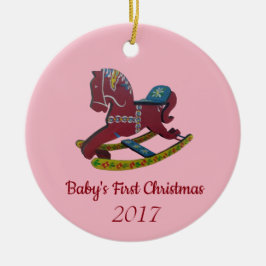 Ornamento De Cerâmica Primeiro Natal do Bebê