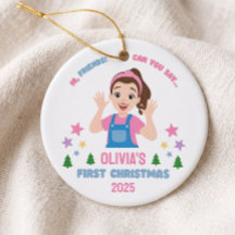 Primeiro Natal do Bebê Nome Personalizado