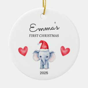 Ornamento De Cerâmica Primeiro Natal do Bebê Personalizado, Presente Ele